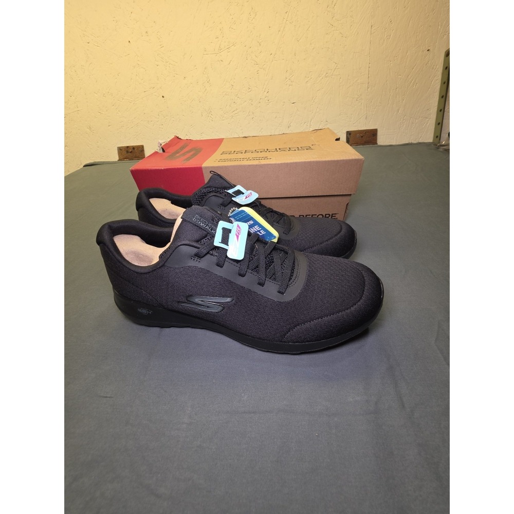 Skechers Women's GO Walk Joy Ecstatic Shoes Black Size 11 NIB Air Cooled Ez Fit